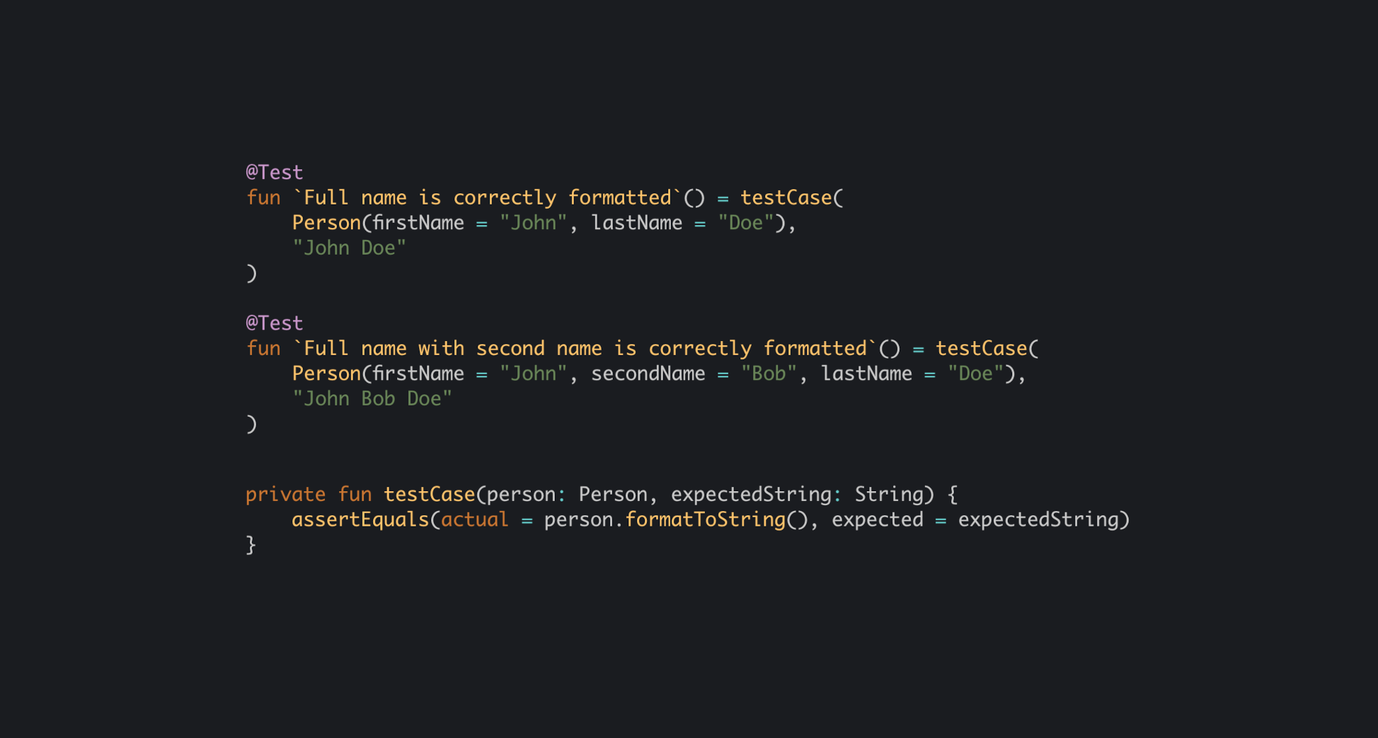 Kotlin Multiplatform Parameterized Tests and Grouping Using The Standard Kotlin Testing Framework